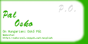 pal osko business card