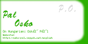 pal osko business card